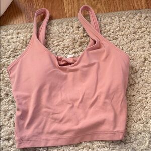 Women's lululemon pink crop align tank size 2